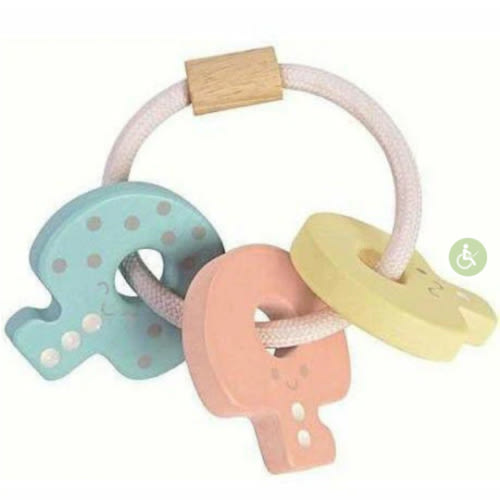 Plan Toys Key Rattle - Pastel