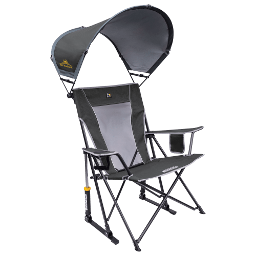 GCI Outdoor SunShade Rocker Camp Chair - Pewter