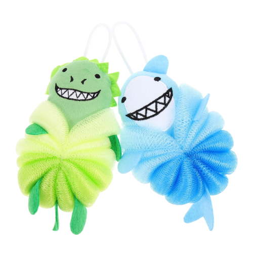 2 Pcs Bath Sponge Scrubber Kids Body Wash Baby Loofah Loofahs Cute or