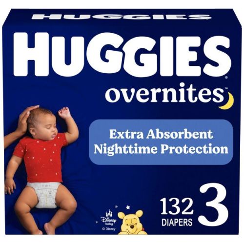 Huggies Overnites Nighttime Baby Diapers - Size 3 - 132ct