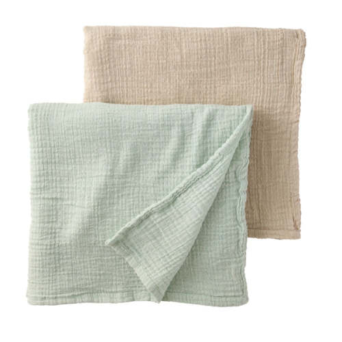 SWOON 2-Pack Crinkle Muslin Baby Swaddle Blanket