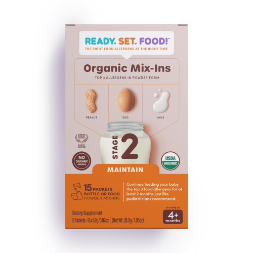 Ready, Set, Food! Organic Early Allergen Introduction Mix-Ins, 4+ Months, Stage 2 15 Day, Unflavored