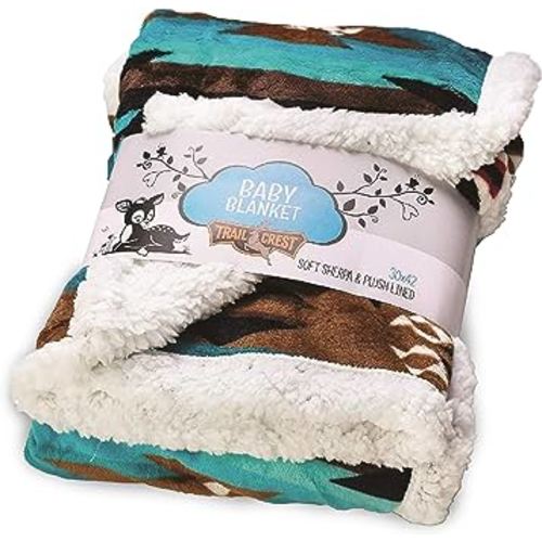 Ultra Soft Sherpa Fleece Throw Blanket | Cozy, Plush Baby Blanket for Kids | Reversible with Aztec Prints | Washable | Wide Size for Extra for Warmth & Comfort | Cute 5 Colors
