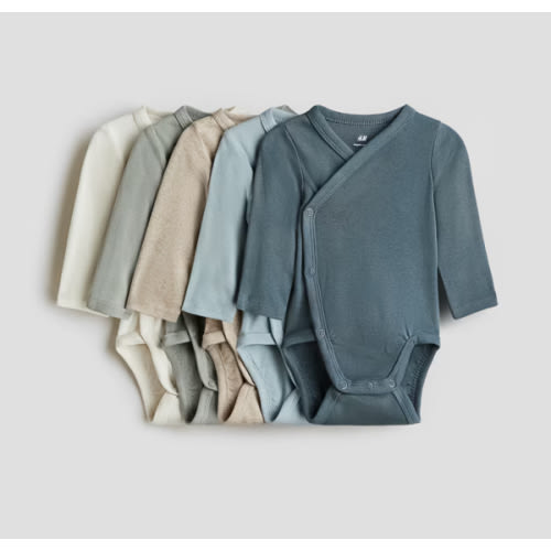 5-PACK WRAPOVER BODYSUITS
