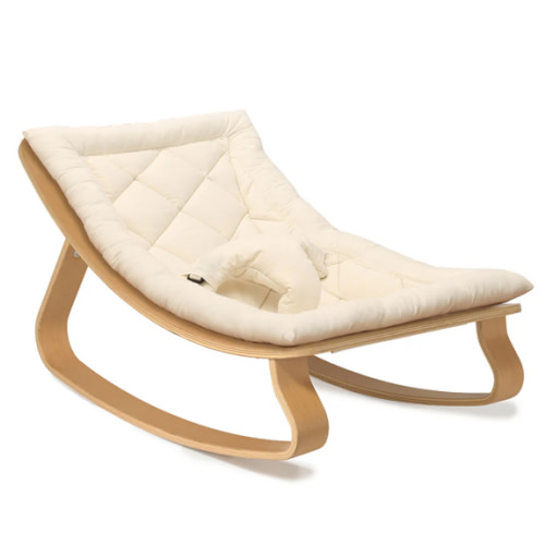LEVO Baby Rocker - Organic Milk / Beech