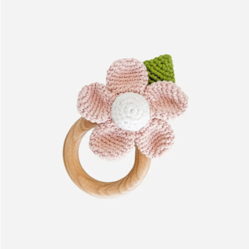 Flower Crocheted Rattle Teether