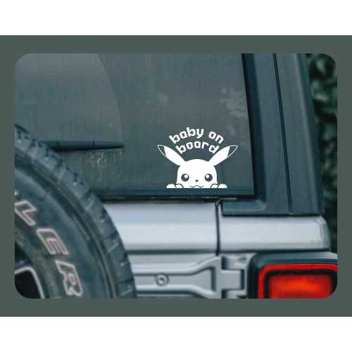 Pikachu Pokemon  Baby on board sticker Car bumper sticker gift
