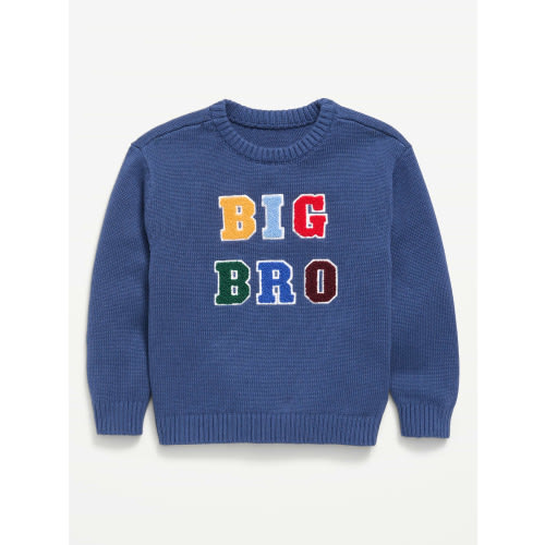 Oversized Long-Sleeve Graphic Sweater for Toddler Boys
