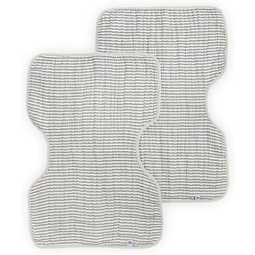 Little Unicorn Ultra-Absorbent Premium Burp Cloth 2 Pack | Large (Grey Stripe)