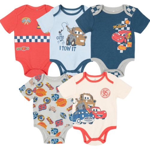 Disney Baby 5 Pack Bodysuits Newborn to Infant Sizes (Newborn - 24 Months)