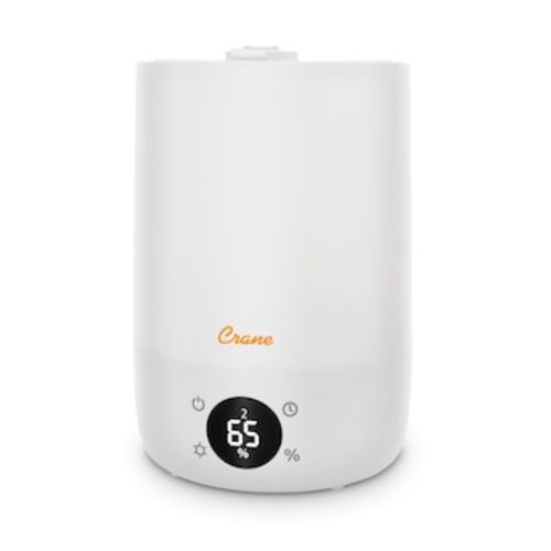 Crane 1.2-Gallon Tabletop Cool Mist Electronic Humidifier (For Rooms Up To 500-sq ft) White EE-9095 at Lowes.com