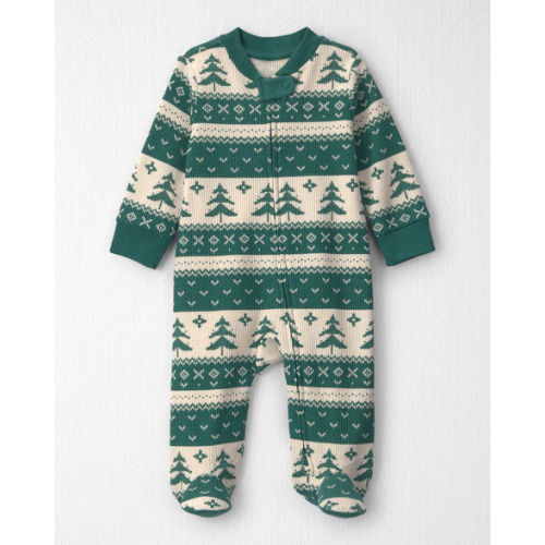 Baby Fair Isle Waffle Knit Sleep & Play Pajamas Made with Organic Cotton - Little Planet | Carter's