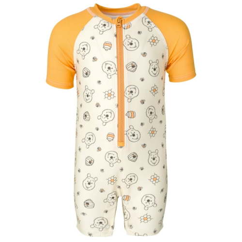 Disney Winnie the Pooh Infant Baby Girls Half Zip Swim Sunsuit Short-Sleeve 12 Months