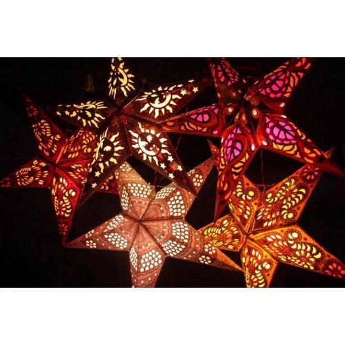 Paper Star Lanterns, Party Decorations, 24 Inch, Bulk 5 or 10 pc