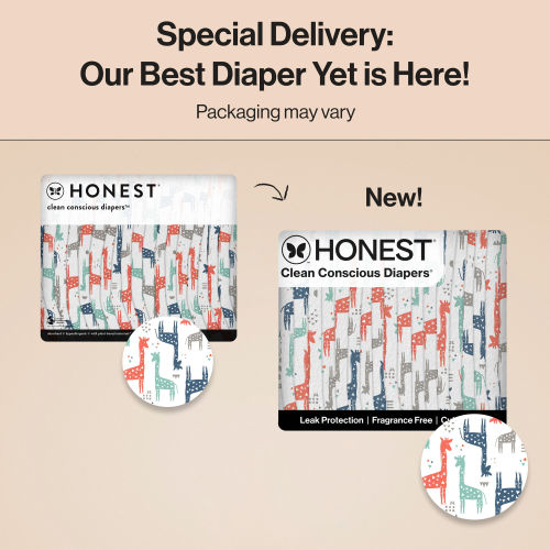 Honest Wetness Indicator Diapers - Plant-Based & Fragrance-Free | Honest