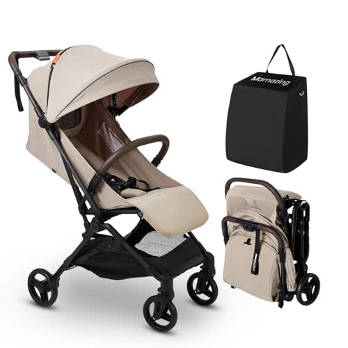 MAMAZING Ultra Air Lightweight Baby Travel Stroller with Carbon Fiber Frame, Compact & Airplane-Friendly, One-Handed Fold, 11.6 lbs, Perfect for Toddlers, Simply Taupe