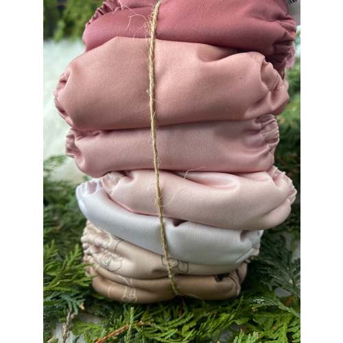 Noras Nursery | All in One Diapers - Set of 7 | Newborn | Little Agate