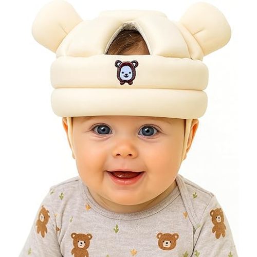 Baby Head Protector for Crawling Walking, Infant Helmet with Foam Bumpers, Adjustable Baby Helmet for Crawling Walking, Toddler Helmet - Head Protector for Baby Walking 6-24 Months.