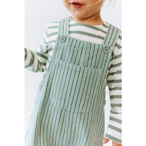 STRIPED TWILL OVERALLS - Sea green | ZARA United States