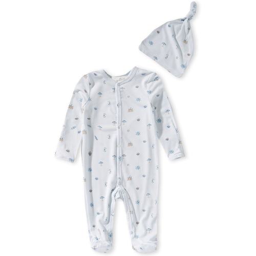 Starting Out Baby Boys Long Sleeve Nautical Print Footed Coverall