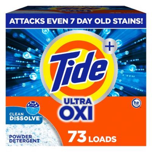 Tide Oxi Powder Laundry Detergent - 73 Loads: Odor Control, Cold Water Detergent, Paraben-Free, High Efficiency