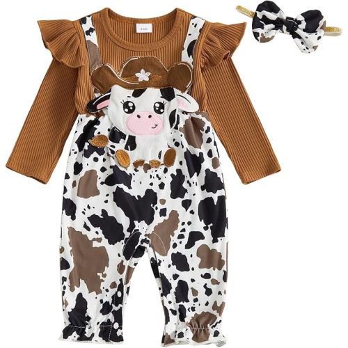 YINGISFITM Newborn Baby Girl Clothes Long Sleeve Romper One Piece Jumpsuit Fall Winter Infant Outfits 0 3 6 9 12 18 Months