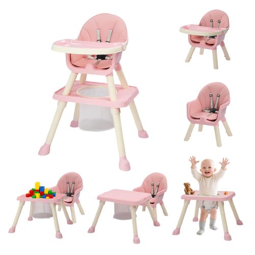 JOYMOR Kids 7 in 1 High Chair Convertible Kids Learning Table and Chair