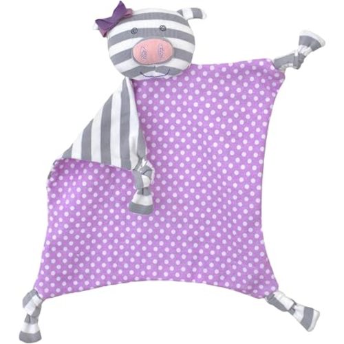 Apple Park Organic Farm Buddies - Penny the Piggy Blankie, Blanket Baby Toy for Newborns, Infants, Toddlers - Hypoallergenic, 100% Organic Cotton