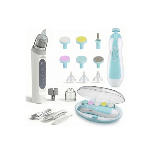 Electric Baby Grooming Set - Gentle Nasal Aspirator and Nail Trimmer