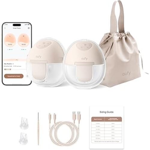 eufy Security Wearable Breast Pump E10, Hands-Free Electric Breast Pump with App Control, Personalized Smart Rhythm, Hospital Grade Suction for More Milk, Portable, Leak-Proof & Ultra-Quiet