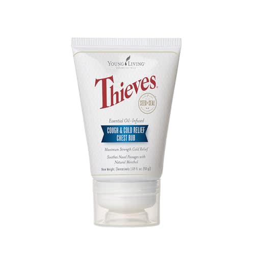Young Living Thieves Chest Rub | 2.5 oz | Comforting Aromatic Balm with Eucalyptus & Rosemary | Essential Oil Infused Chest Balm for Daily Use | Cooling Herbal Aroma for Relaxing Self-Care