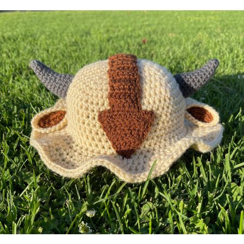 Crochet Appa Bucket Hat | Avatar The Last Airbender Hat | Handcrafted Appa Beanie | Custom Crochet Hat | Unique Gift For Avatar Fans