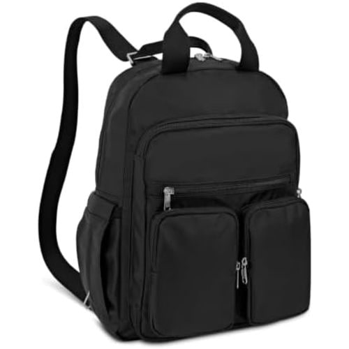 Diaper Bag Backpack for Mom, Large Capacity Baby Travel Bag with Changing Pad and Insulated Pockets, Maternity Bag for Women, Black