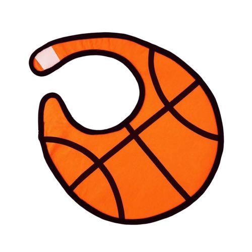 Triple Layer Waterproof Baby Boy Sports Bibs,Cotton Front,Plastic Liner,Polyester Fleece Back,Highly Absorbent Drooling Burp Cloths with Snap for 6-36 Months Boys Girls for Baby Shower( Basketball)