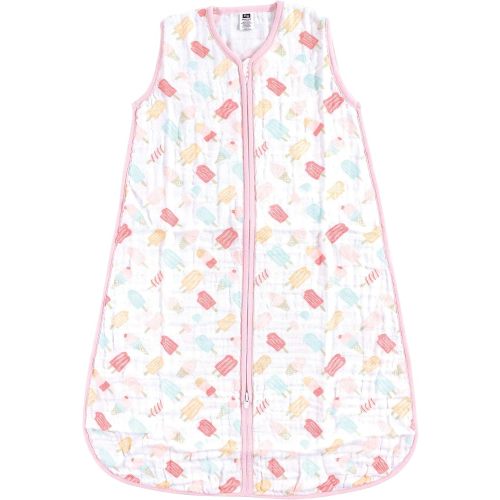 Hudson Baby Unisex BabyMuslin Cotton Sleeveless Wearable Sleeping Bag, Sack, Blanket