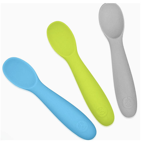 Baby-Led Weaning Silicone Spoons – Set of 3 with travel case