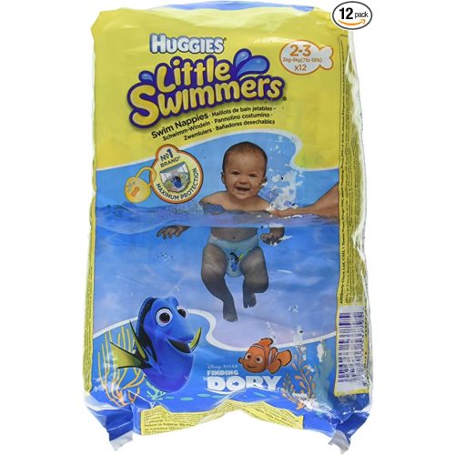 Huggies Little Swimmers Disposable Swim Diapers, X-Small (7lb-18lb.), 12-Count - 1 Count (Pack of 12)