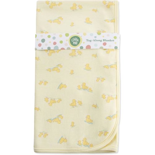 Little Me Blankets for Baby Gender Neutral Duckies Swaddling Receiving Blanket, 30 x 27 Inches