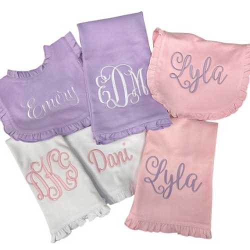 Baby Girl Shower Gift, Monogrammed Bib, Burp Cloth Set, Newborn Gift, Baby Shower Gift, Burp Cloth, Bib, Custom, Personalized, Girl, Boy - Etsy