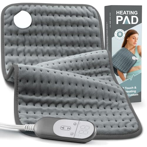 Heating Pad for Pain Relief – 12"x24" Moist/Dry Heat for Back, Neck, Shoulder, and Cramps, Auto-Off, Machine Washable, Hot Water Bottles Gift for Christmas, Mother's Day, Women, Mom, Dad, Daughter