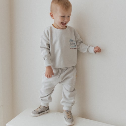 Organic Fleece Jogger Pants - Grey (18-24 months)