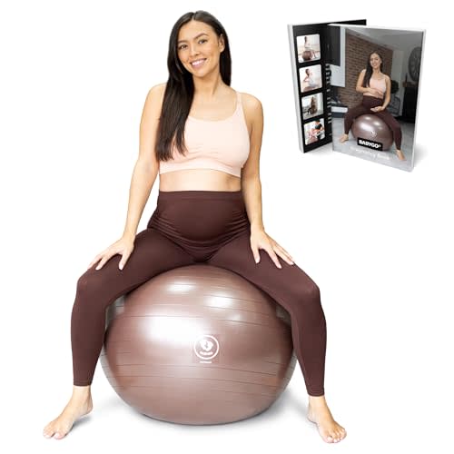 BABYGO® Birthing Ball for Pregnancy & Labor + Our Award Winning Book - Exercise, Birth & Recovery Plan, 5X Stronger Than a Yoga Ball with Eco Friendly Material