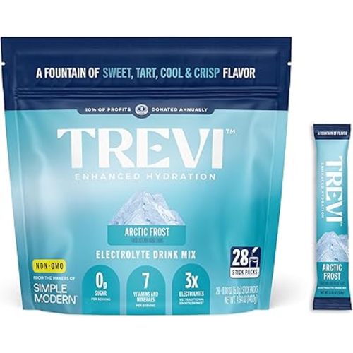 TREVI Electrolytes Powder Packets, Sugar Free Hydration, Arctic Frost