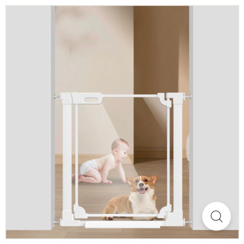 FairyBaby 30" Tall Crystal Acrylic Pressure Mounted Dog Gate