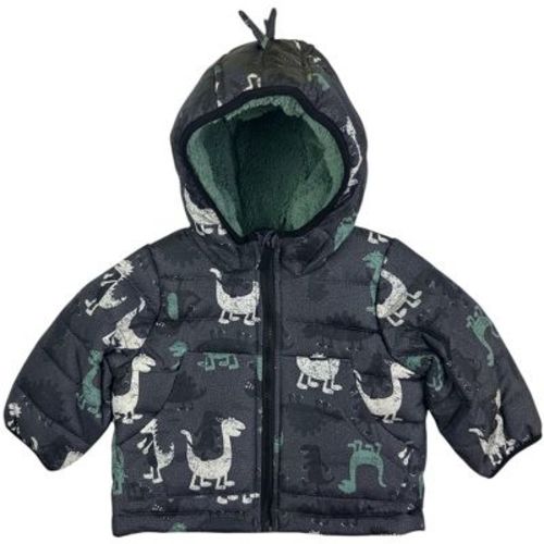 LONDON FOG Infant Boys' High Pile Fleece Lined Coat, Grey/Dinosaurs, 12 Months