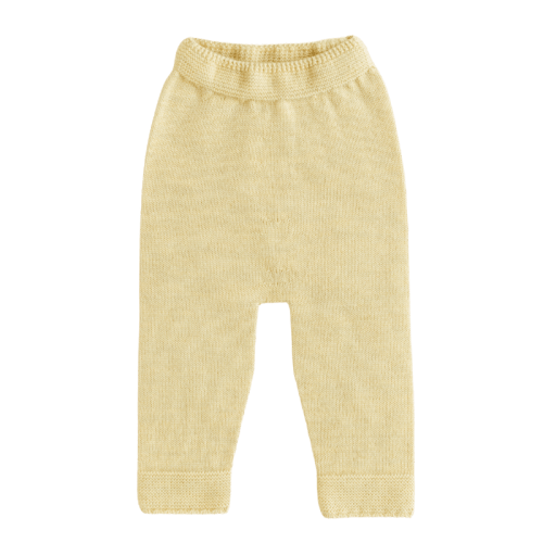 Hvid Guido Pants Light Yellow – merino wool baby pants – Atelier de Wevershoek