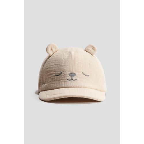 Soft-Visor Muslin Cap - Light beige/bear - Kids | H&M US