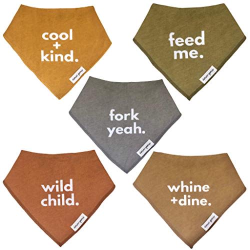 Denver James Bandana Feeding Drool Baby Bib I Soft Organic Cotton I Fleece Back