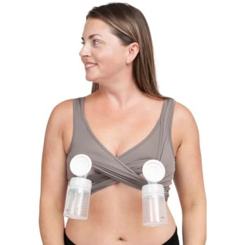 Larken Hands Free Pumping Bra for Breastfeeding | Breast Pump - Maternity Bras for Pregnancy, Pumping & Nursing Bra in One