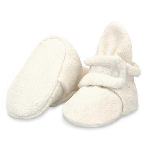 Zutano Cozie Fleece Stay-On Baby Bootie Slipper - Cream